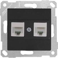 RİTA MEK TUŞ TELEFON PRİZİ 2XRJ12 ANTRASİT 1